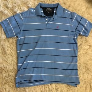 Nautica Men’s Blue Stripped Polo Size Medium